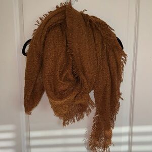 Cozy Orange Rust Brown Large Scarf